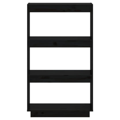 Boekenkast/Kamerscherm Massief Grenenhout 60 x 35 x 103 cm Zwart