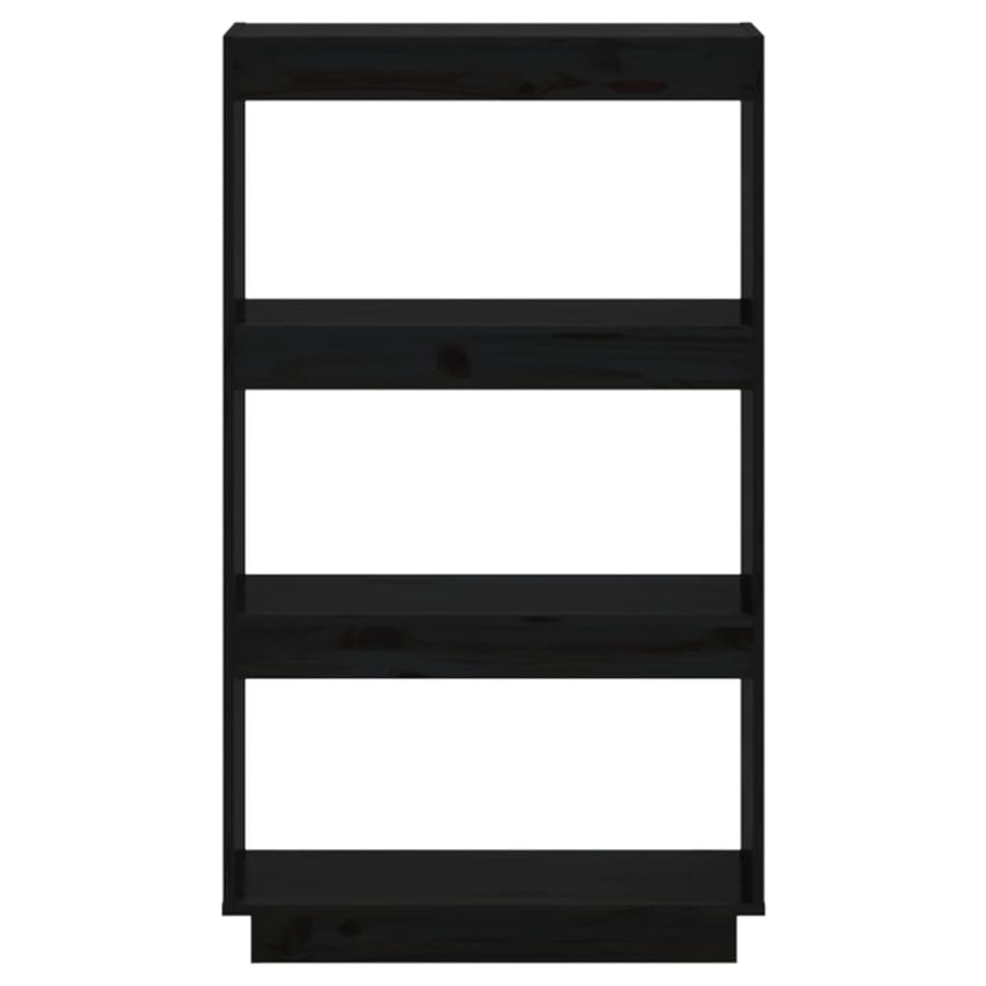 Boekenkast/Kamerscherm Massief Grenenhout 60 x 35 x 103 cm Zwart