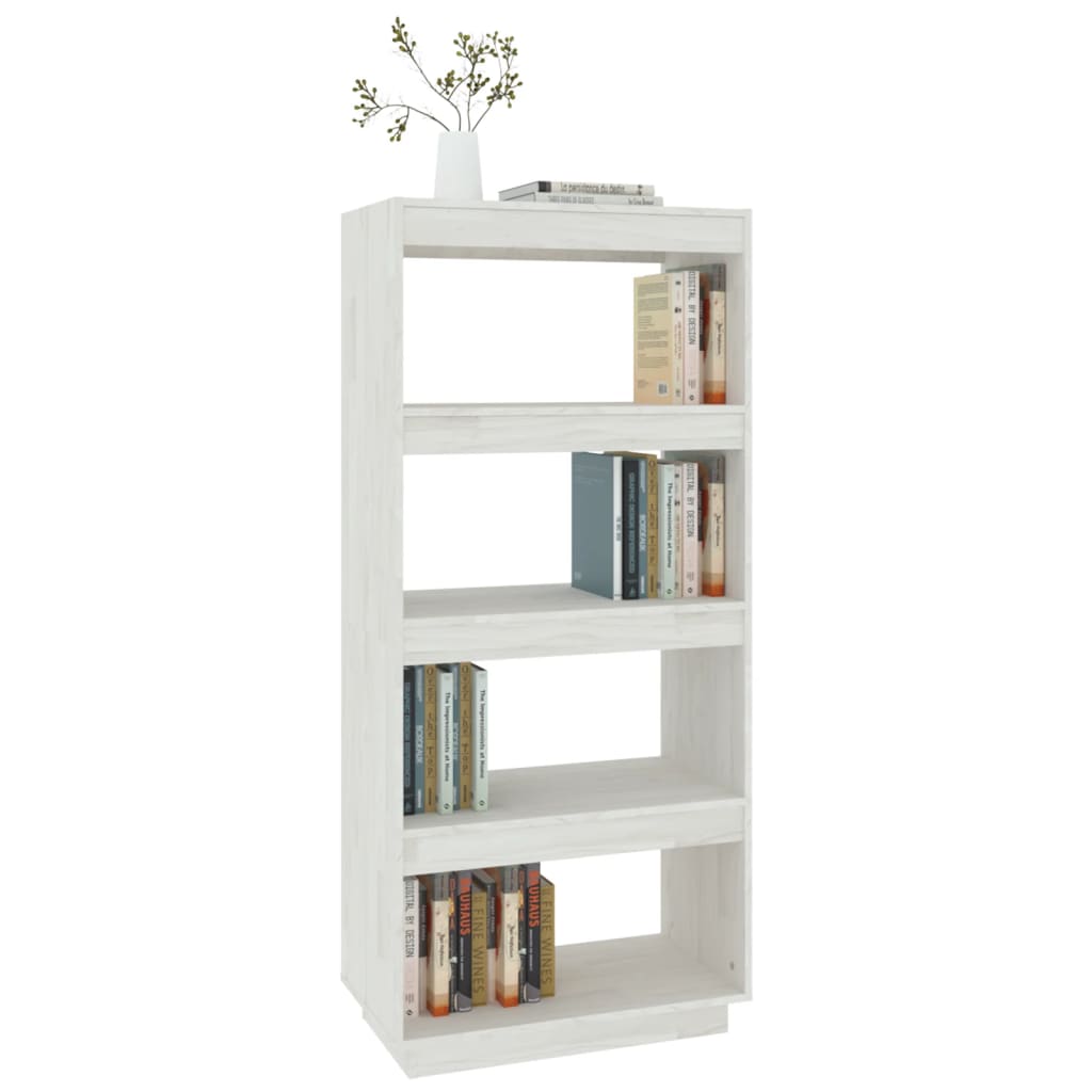 Boekenkast/Kamerscherm Massief Grenenhout 60 x 35 x 135 cm Wit
