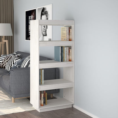 Boekenkast/Kamerscherm Massief Grenenhout 60 x 35 x 135 cm Wit