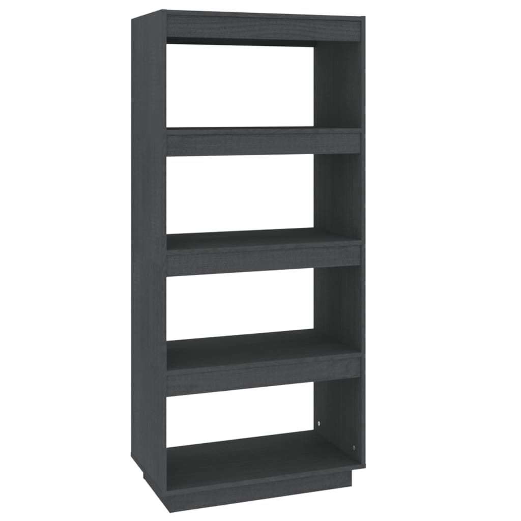 Boekenkast/Kamerscherm Massief Grenenhout 60 x 35 x 135 cm Grijs