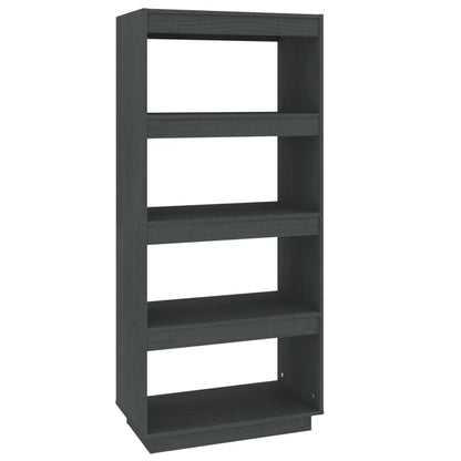 Boekenkast/Kamerscherm Massief Grenenhout 60 x 35 x 135 cm Grijs