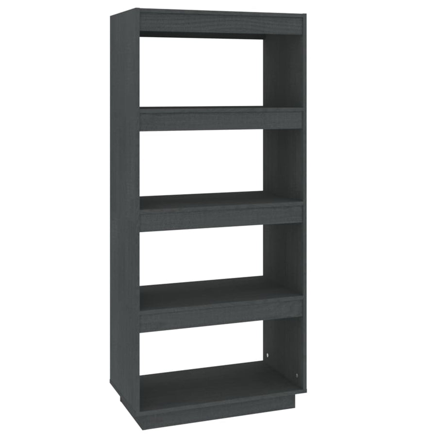 Boekenkast/Kamerscherm Massief Grenenhout 60 x 35 x 135 cm Grijs