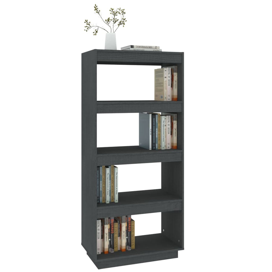 Boekenkast/Kamerscherm Massief Grenenhout 60 x 35 x 135 cm Grijs