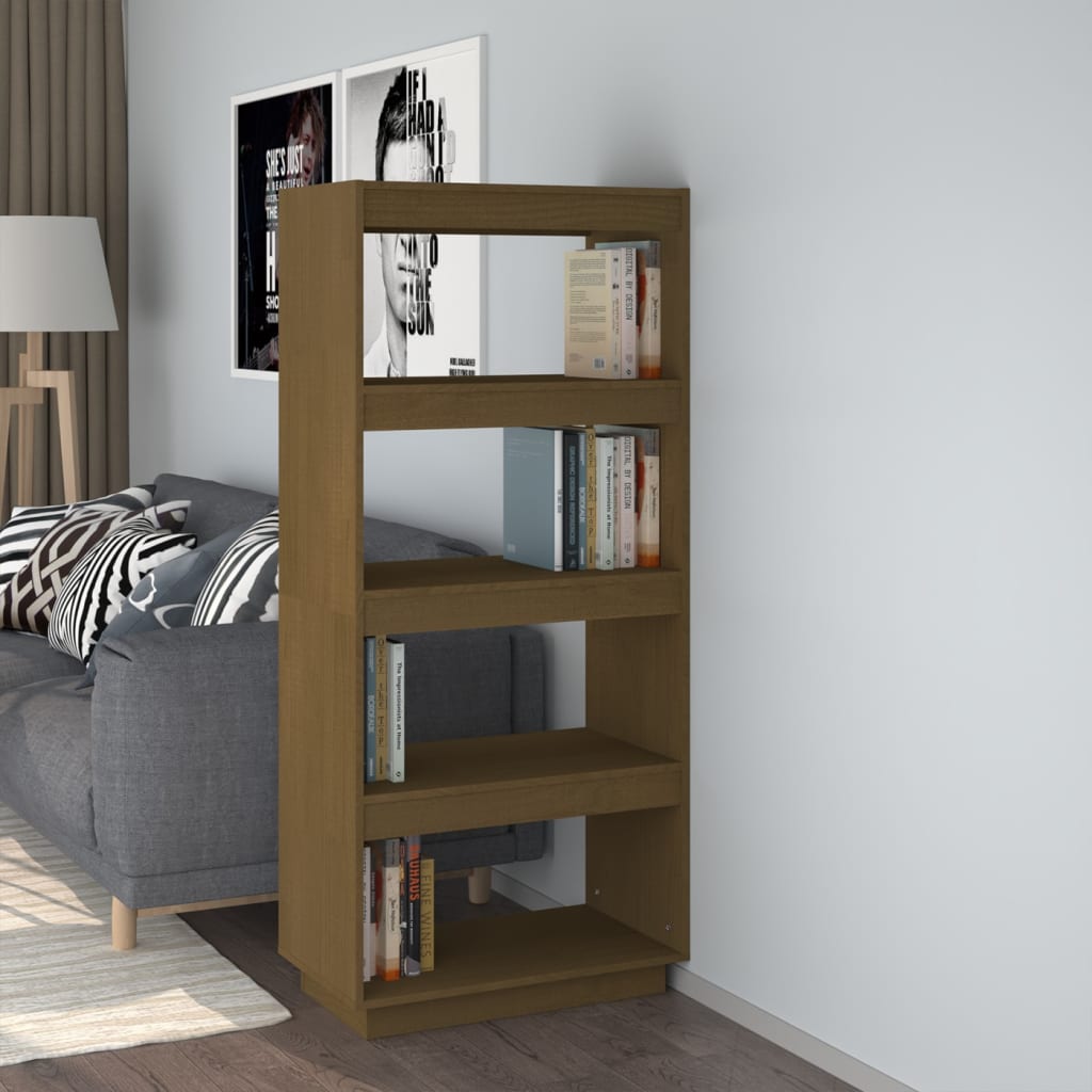 Boekenkast/Kamerscherm Grenenhout 60 x 35 x 135 cm Honingbruin