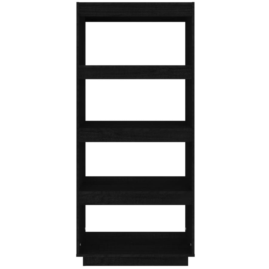 Boekenkast/Kamerscherm Massief Grenenhout 60 x 35 x 135 cm Zwart