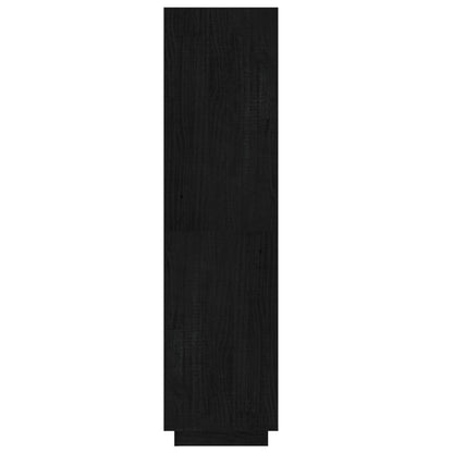 Boekenkast/Kamerscherm Massief Grenenhout 60 x 35 x 135 cm Zwart