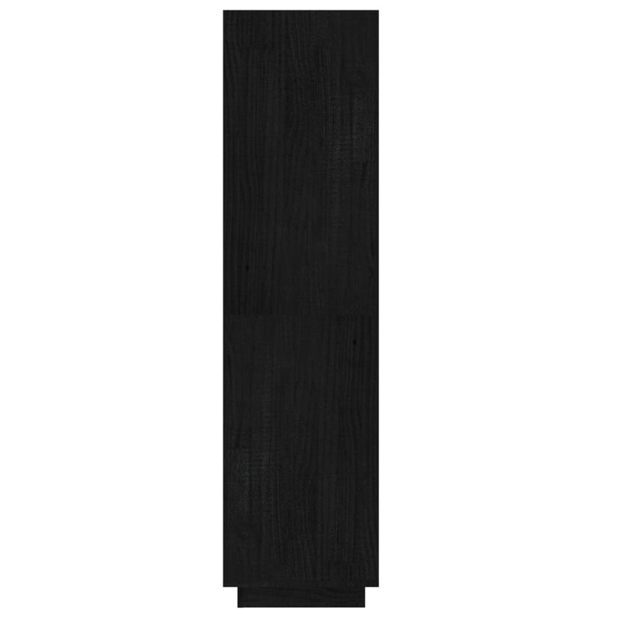 Boekenkast/Kamerscherm Massief Grenenhout 60 x 35 x 135 cm Zwart