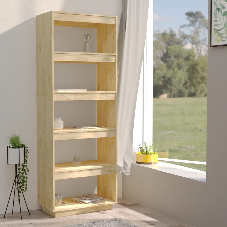 Boekenkast / Kamerscherm Massief Grenenhout 60 x 35 x 167 cm Naturel