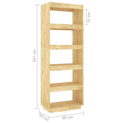 Boekenkast / Kamerscherm Massief Grenenhout 60 x 35 x 167 cm Naturel