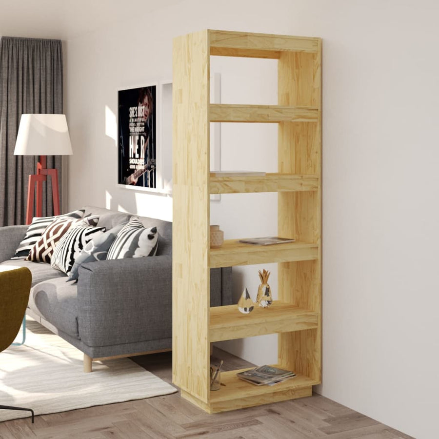 Boekenkast / Kamerscherm Massief Grenenhout 60 x 35 x 167 cm Naturel