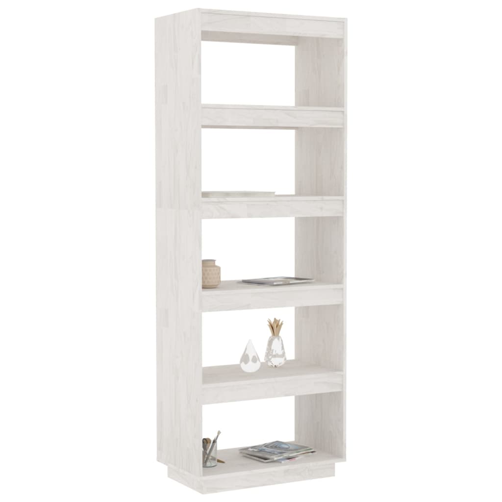 Boekenkast/Kamerscherm Massief Grenenhout 60 x 35 x 167 cm Wit