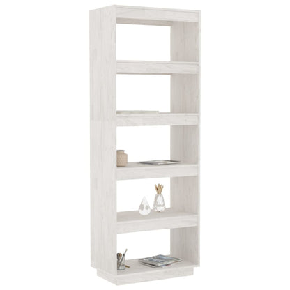 Boekenkast/Kamerscherm Massief Grenenhout 60 x 35 x 167 cm Wit