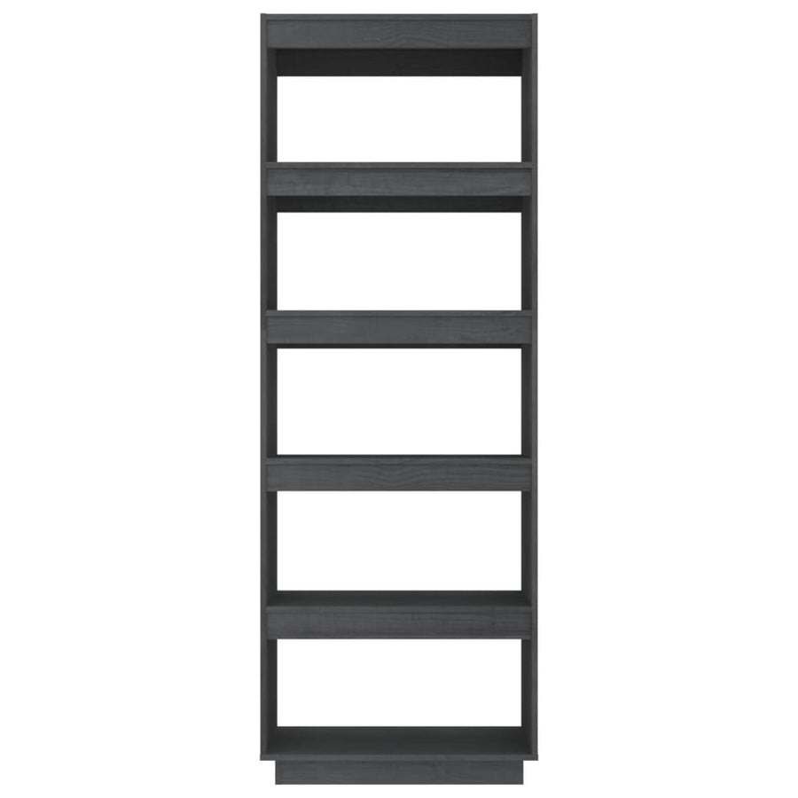Boekenkast/kamerscherm 60x35x167 cm massief grenenhout grijs 60 x 35 x 167 cm Grijs