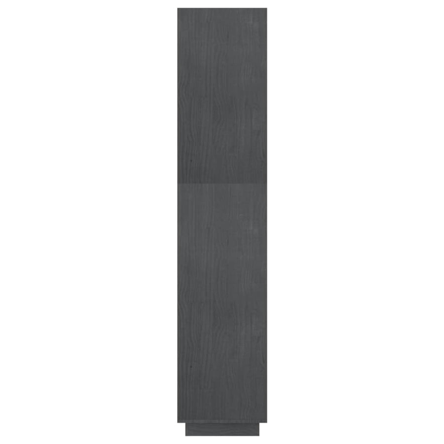 Boekenkast/kamerscherm 60x35x167 cm massief grenenhout grijs 60 x 35 x 167 cm Grijs