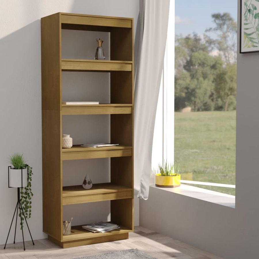 Boekenkast/kamerscherm 60x35x167 cm grenenhout honingbruin 60 x 35 x 167 cm Honingbruin