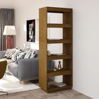 Boekenkast kamerscherm 60x35x167 cm massief grenenhout honingbruin