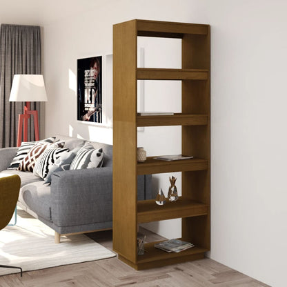 Boekenkast/kamerscherm 60x35x167 cm grenenhout honingbruin 60 x 35 x 167 cm Honingbruin