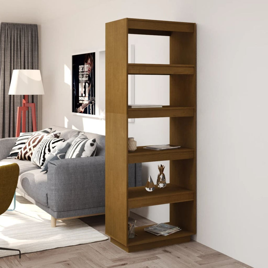 Boekenkast/kamerscherm 60x35x167 cm grenenhout honingbruin 60 x 35 x 167 cm Honingbruin