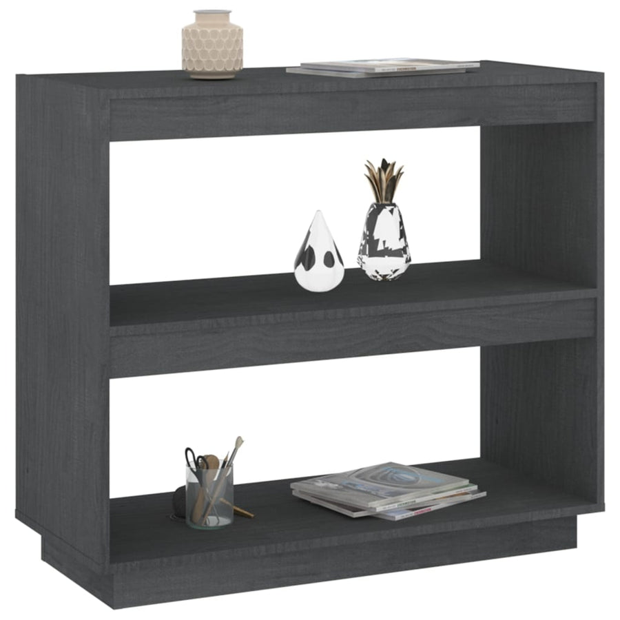Boekenkast Massief Grenenhout 80 x 35 x 71 cm Grijs