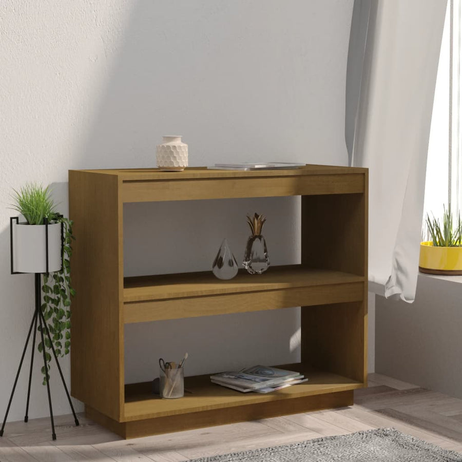 Boekenkast Massief Grenenhout 80 x 35 x 71 cm Honingbruin