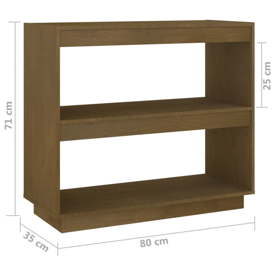 Boekenkast Massief Grenenhout 80 x 35 x 71 cm Honingbruin
