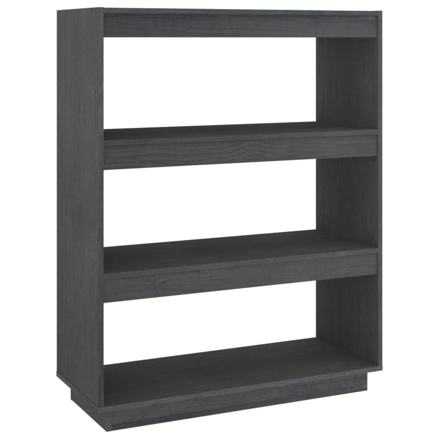 Boekenkast/kamerscherm 80x35x103 cm massief grenenhout grijs 80 x 35 x 103 cm Grijs