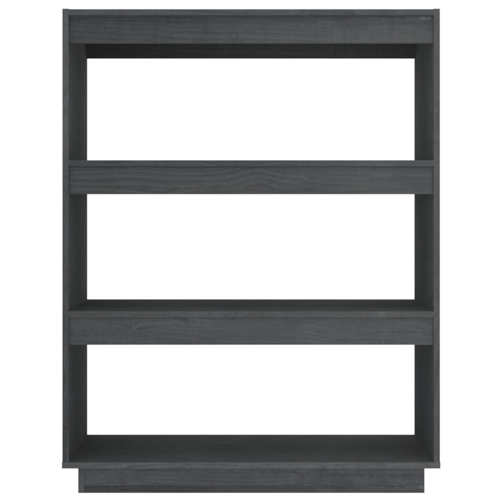 Boekenkast/kamerscherm 80x35x103 cm massief grenenhout grijs 80 x 35 x 103 cm Grijs