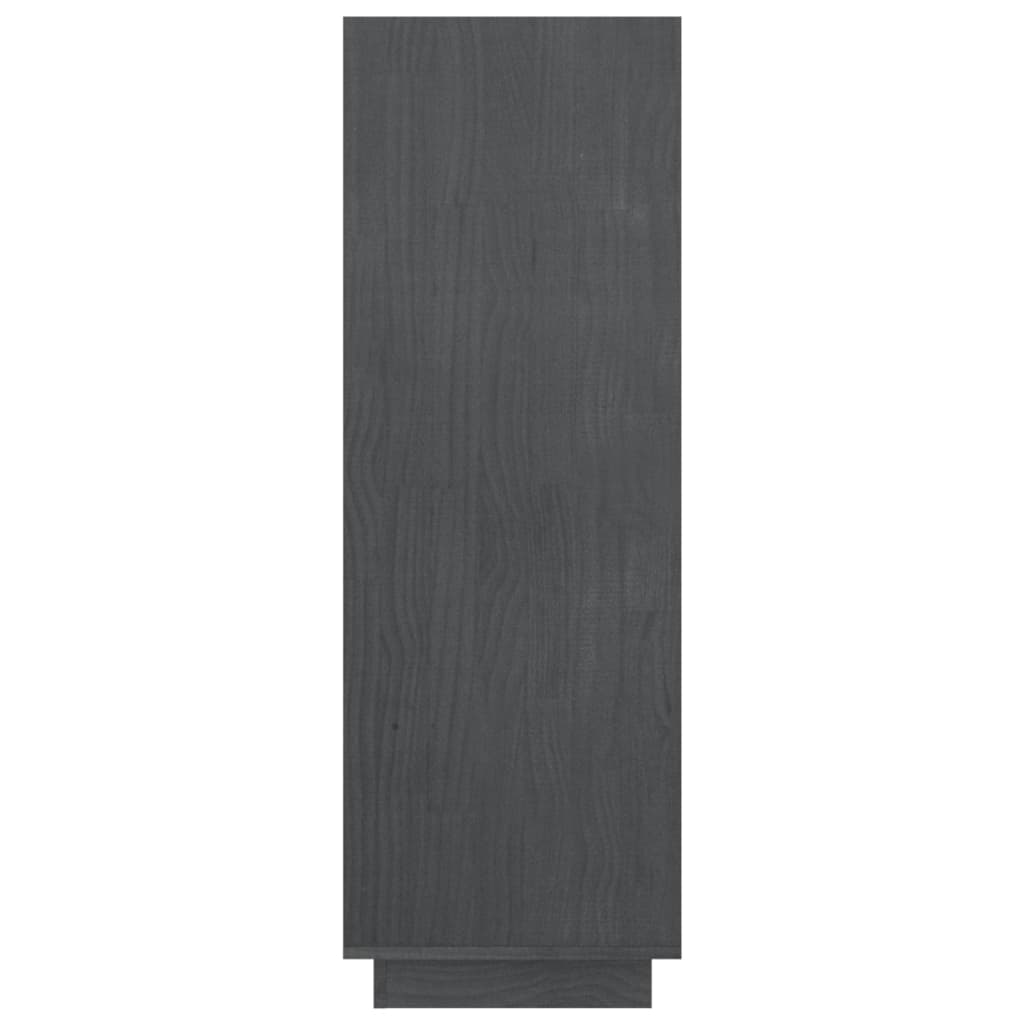 Boekenkast/kamerscherm 80x35x103 cm massief grenenhout grijs 80 x 35 x 103 cm Grijs