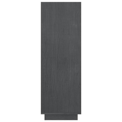 Boekenkast/kamerscherm 80x35x103 cm massief grenenhout grijs 80 x 35 x 103 cm Grijs