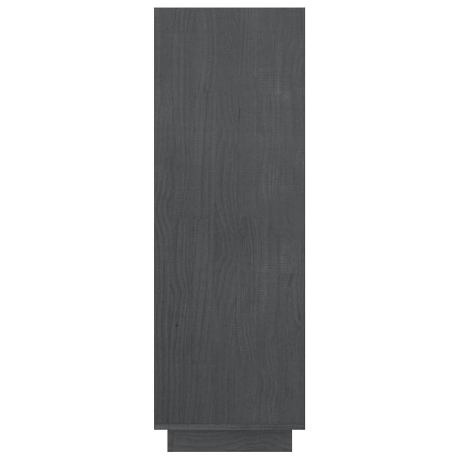 Boekenkast/kamerscherm 80x35x103 cm massief grenenhout grijs 80 x 35 x 103 cm Grijs
