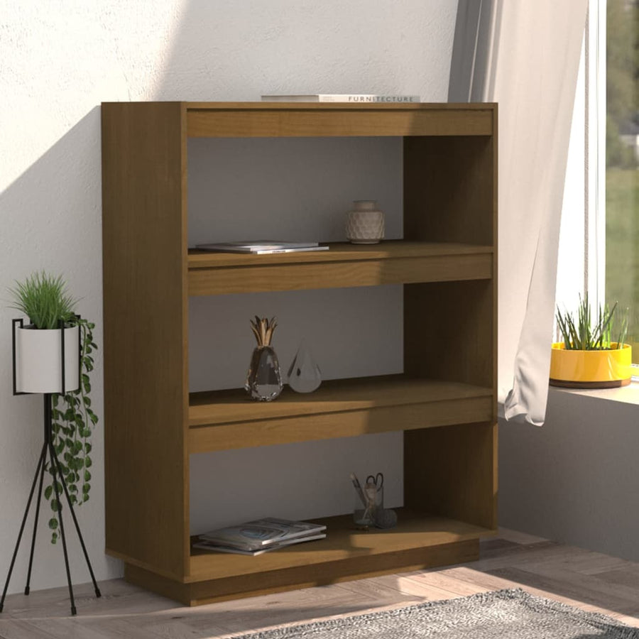 Boekenkast/kamerscherm 80x35x103 cm grenenhout honingbruin 80 x 35 x 103 cm Honingbruin