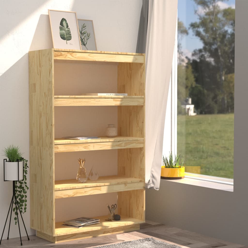 Boekenkast / Kamerscherm Massief Grenenhout 80 x 35 x 135 cm Naturel