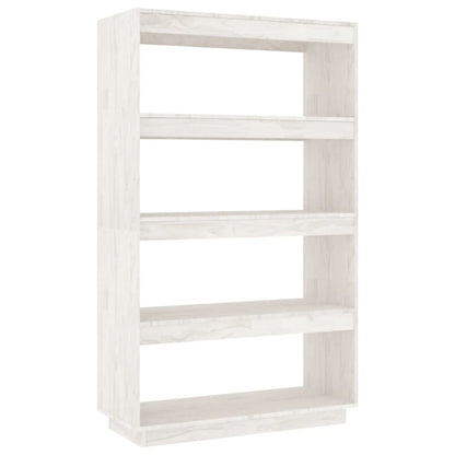 Boekenkast/Kamerscherm Massief Grenenhout 80 x 35 x 135 cm Wit