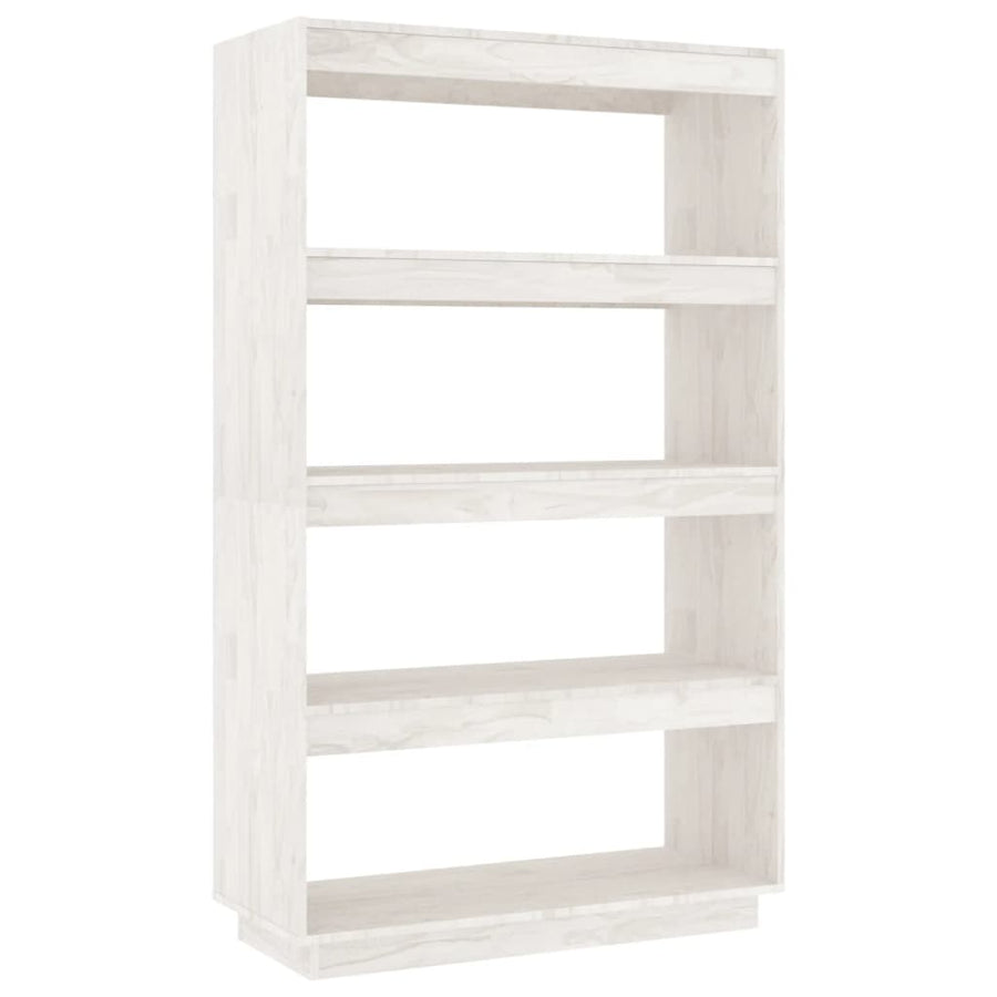 Boekenkast/Kamerscherm Massief Grenenhout 80 x 35 x 135 cm Wit