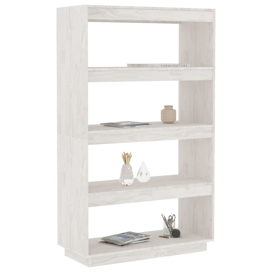 Boekenkast/Kamerscherm Massief Grenenhout 80 x 35 x 135 cm Wit