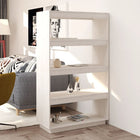 Bookcase/room divider 80x35x135 cm solid pine white