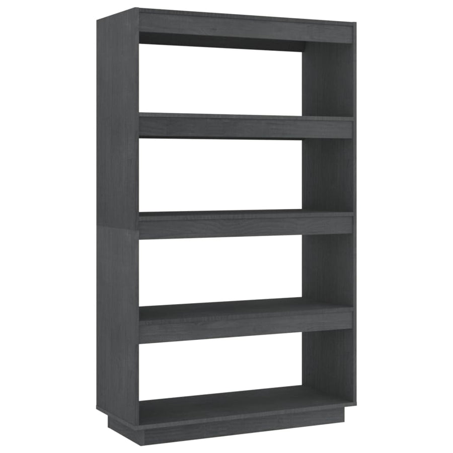Boekenkast/kamerscherm 80x35x135 cm massief grenenhout grijs 80 x 35 x 135 cm Grijs