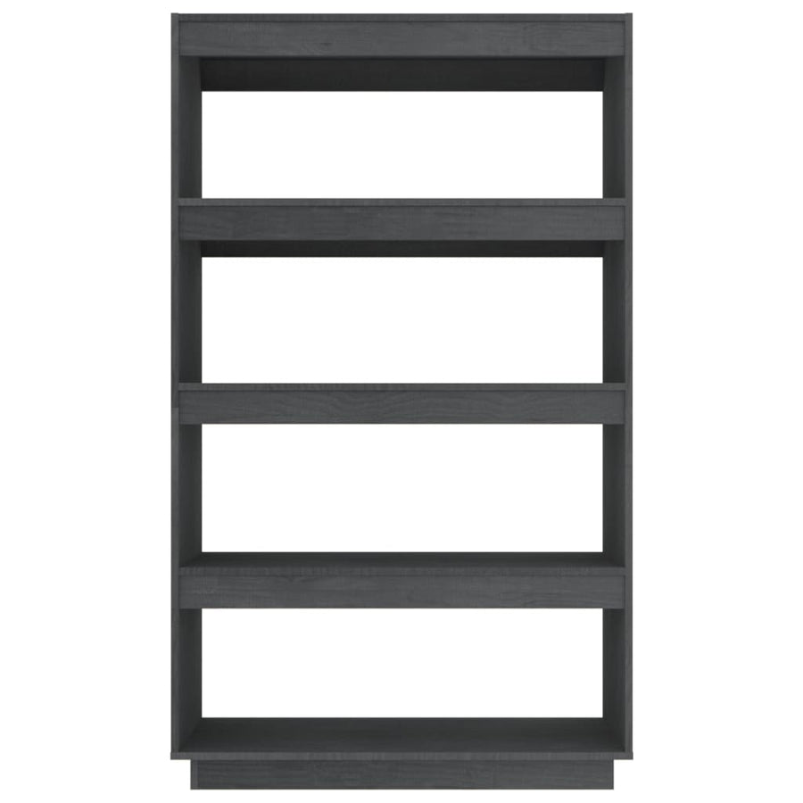 Boekenkast/kamerscherm 80x35x135 cm massief grenenhout grijs 80 x 35 x 135 cm Grijs