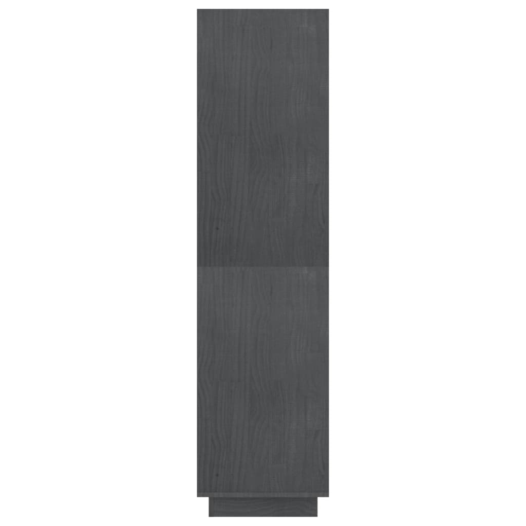 Boekenkast/kamerscherm 80x35x135 cm massief grenenhout grijs 80 x 35 x 135 cm Grijs