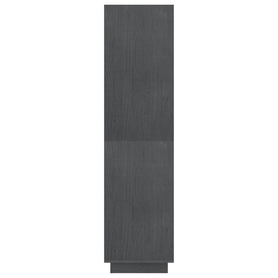 Boekenkast/kamerscherm 80x35x135 cm massief grenenhout grijs 80 x 35 x 135 cm Grijs