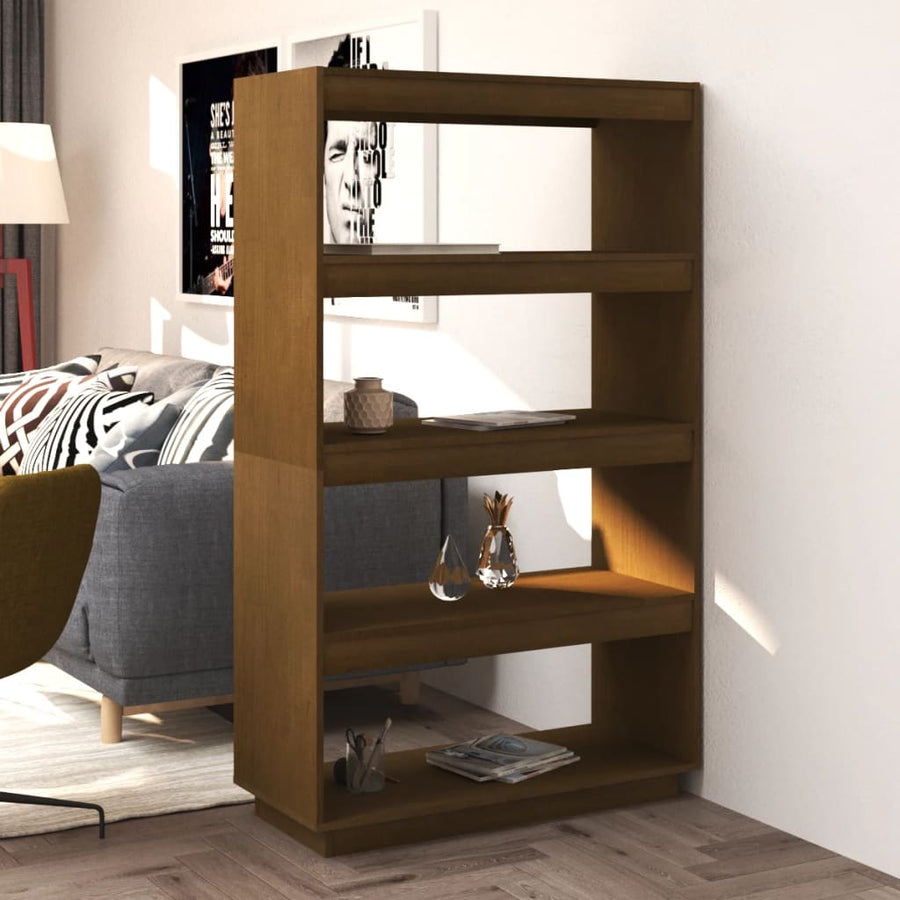 Boekenkast/Kamerscherm Grenenhout 80 x 35 x 135 cm Honingbruin
