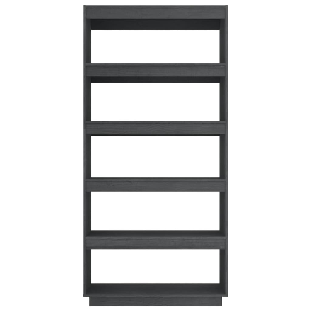 Boekenkast/kamerscherm 80x35x167 cm massief grenenhout grijs 80 x 35 x 167 cm Grijs