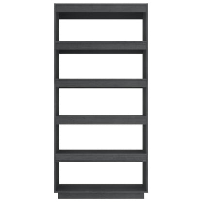 Boekenkast/kamerscherm 80x35x167 cm massief grenenhout grijs 80 x 35 x 167 cm Grijs
