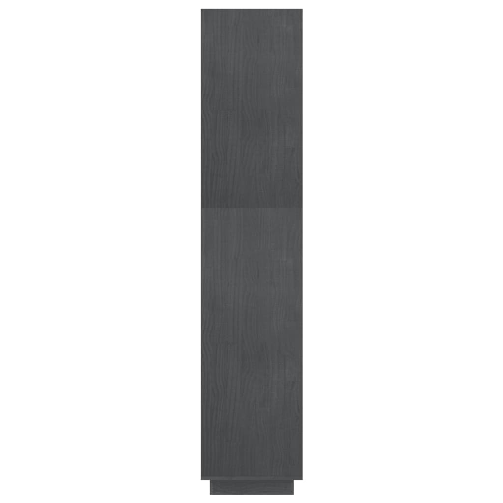Boekenkast/kamerscherm 80x35x167 cm massief grenenhout grijs 80 x 35 x 167 cm Grijs