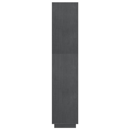 Boekenkast/kamerscherm 80x35x167 cm massief grenenhout grijs 80 x 35 x 167 cm Grijs