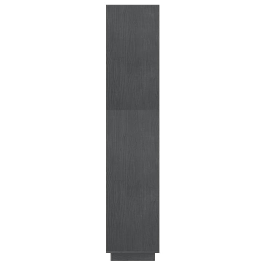 Boekenkast/kamerscherm 80x35x167 cm massief grenenhout grijs 80 x 35 x 167 cm Grijs
