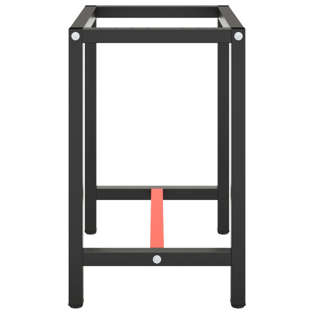 Werkbankframe Metaal Matzwart En Matrood 70 x 50 x 79 cm Met 1 stang
