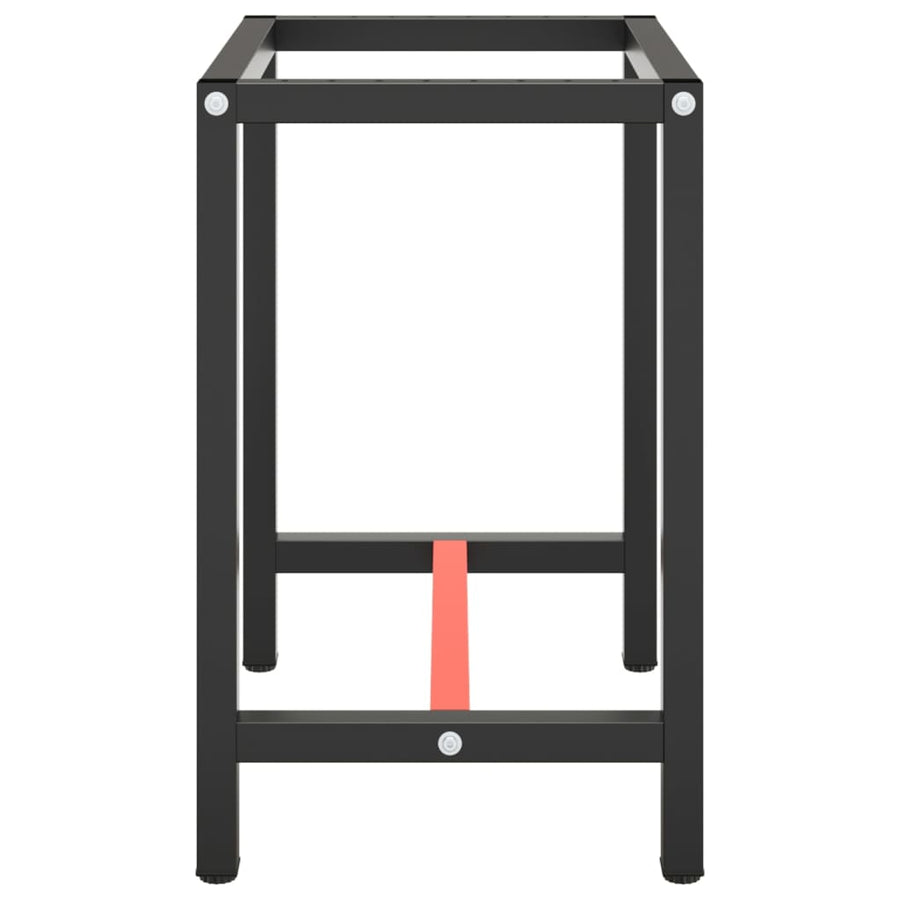 Werkbankframe Metaal Matzwart En Matrood 70 x 50 x 79 cm Met 1 stang