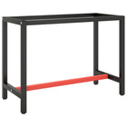 Werkbankframe 110x50x79 cm metaal matzwart matrood